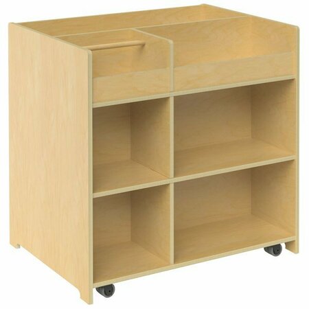 WHITNEY BROTHERS WB1758 Mobile Deluxe Art Supply Storage Cart - 24 3/16'' x 33'' x 33'' 9461758